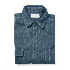 The Utility Shirt In Indigo Salt & Pepper Chambray