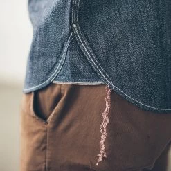 The Utility Shirt In Indigo Salt & Pepper Chambray -Fashion Clothes mens instock ind17 utility indigo 007