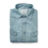 The Western Shirt In Washed Indigo -Fashion Clothes mens instock ind17 western indigo 001