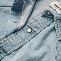 The Western Shirt In Washed Indigo -Fashion Clothes mens instock ind17 western indigo 002