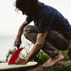 The Short Sleeve California In Navy Slub Stripe -Fashion Clothes mens workshop Q119 short sleeve california navy slub stripe 002