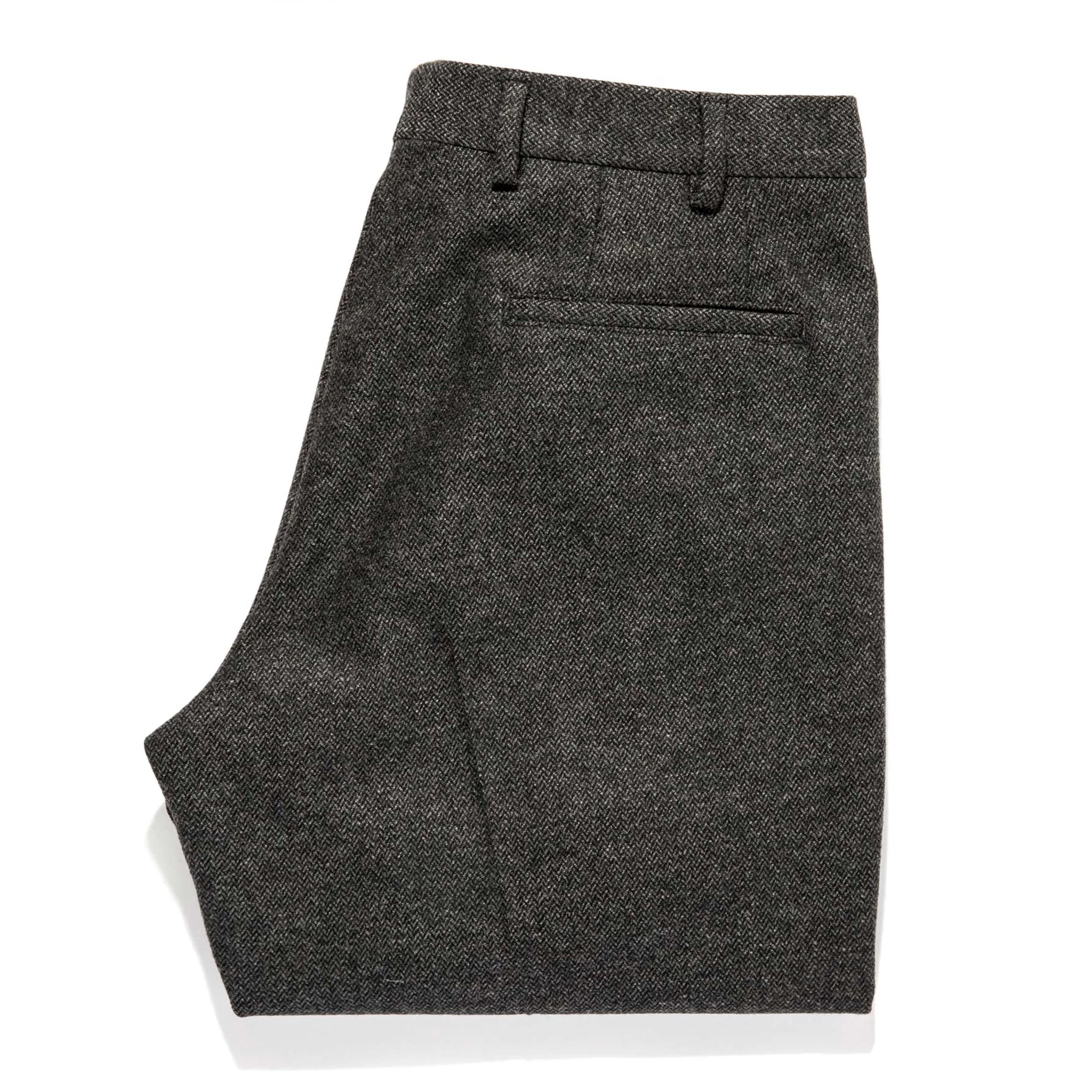 The Telegraph Trouser In Charcoal Herringbone - Image 8
