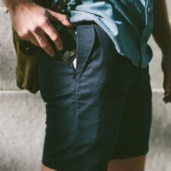 None The Lloyd Short In Navy -Fashion Clothes short blue 3