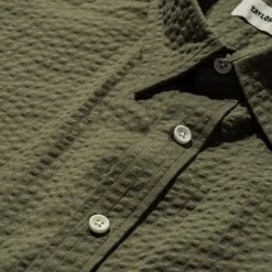 The Short Sleeve California In Army Seersucker -Fashion Clothes short sleeve california army searsucker 004