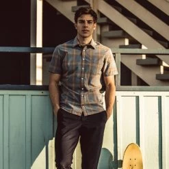 The Short Sleeve California In Melange Plaid -Fashion Clothes ss california plaid melange lifestyle 31