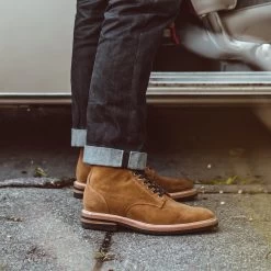 The Trench Boot In Golden Weatherproof Suede -Fashion Clothes trench boot golden lifestyle 8