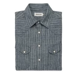 The Western Shirt In Hemp Stripe Chambray