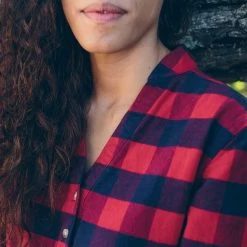 The Whitney Popover In Red Buffalo Plaid -Fashion Clothes women workshop out17 whitney buffaloplaid 005