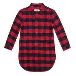 The Whitney Popover In Red Buffalo Plaid