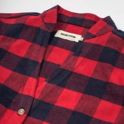 The Whitney Popover In Red Buffalo Plaid -Fashion Clothes womens out17 whitneypopever redbuffaloplaid 002