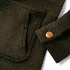 The Ojai Jacket In Olive Wool -Fashion Clothes wool olive ojai jacket fabric voting 4