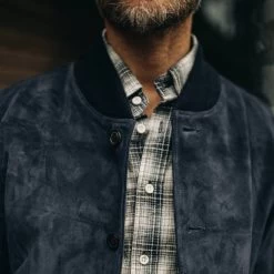 The Aviator Jacket In Midnight Suede -Fashion Clothes workshop m q122 aviator midnight 003