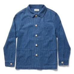 The Ojai Jacket In Washed Indigo Sashiko