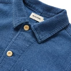 The Ojai Jacket In Washed Indigo Sashiko -Fashion Clothes workshop m q122 ojai washedindigosashiko 006