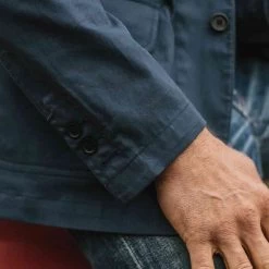 The Gibson Jacket In Light Navy -Fashion Clothes workshop mens Q219 gibson light navy 003