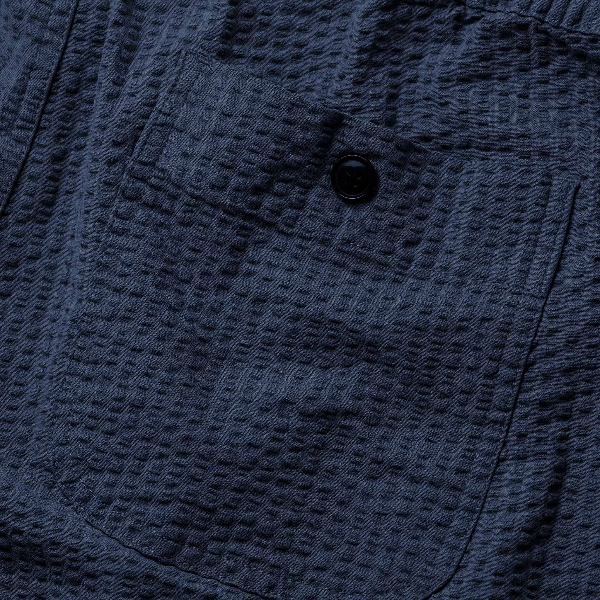 The Après Pant In Navy Seersucker - Image 8