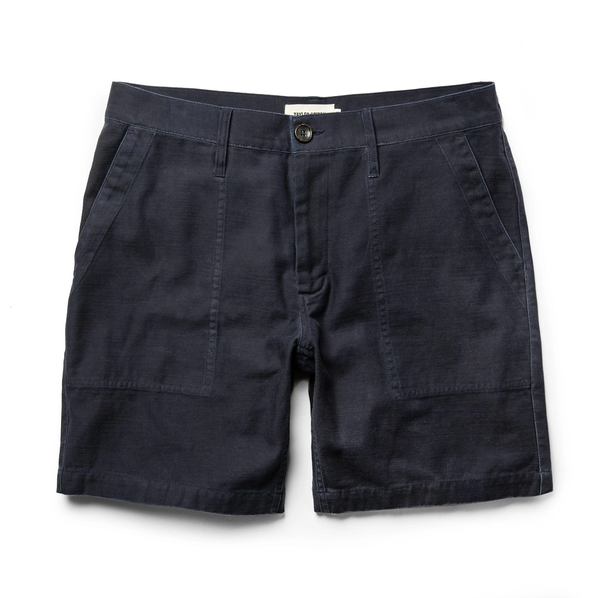 The Trail Short In Navy Slub Sateen 3 The Trail Short In Navy Slub Sateen