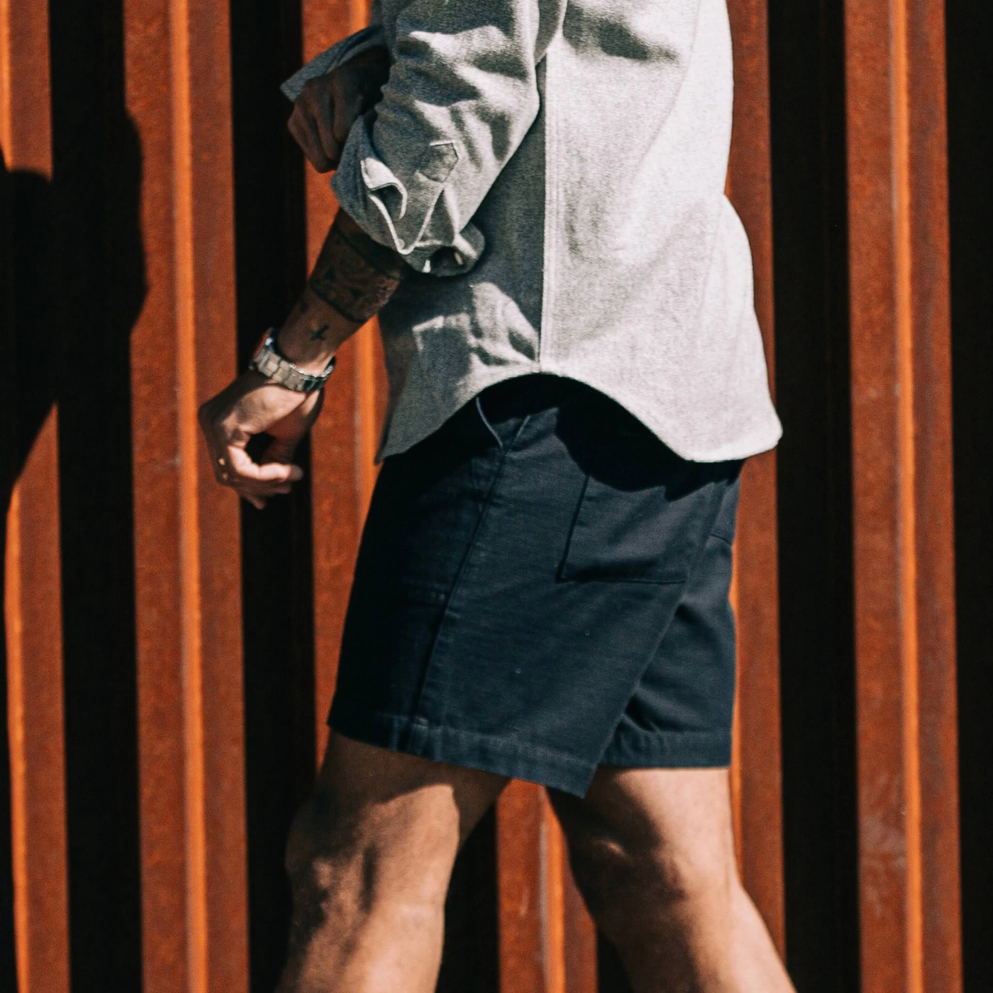 The Trail Short In Navy Slub Sateen 8 The Trail Short In Navy Slub Sateen - Image 6