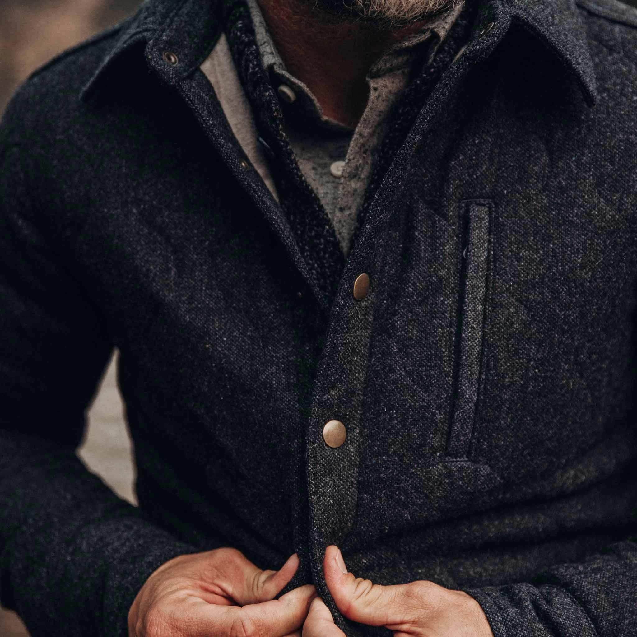 None The Wilton Jacket In Navy Birdseye Wool 5 None The Wilton Jacket In Navy Birdseye Wool - Image 3