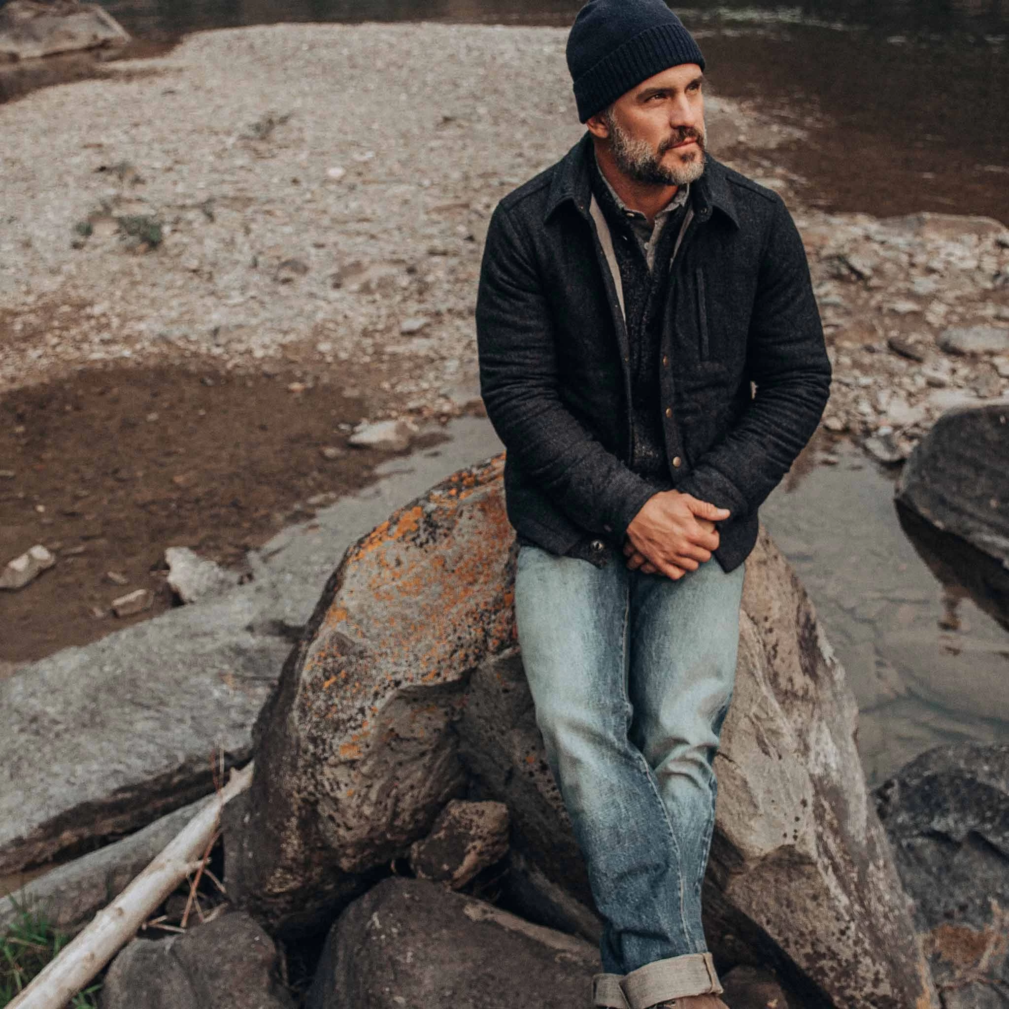 None The Wilton Jacket In Navy Birdseye Wool 8 None The Wilton Jacket In Navy Birdseye Wool - Image 6