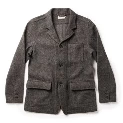 None The Gibson Jacket In Charcoal Birdseye Wool