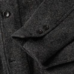 None The Gibson Jacket In Charcoal Birdseye Wool -Fashion Clothes workshop mens q320 gibson charcoal birdseye 008