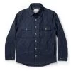 None The Quilted Jacket In Indigo Boss Duck -Fashion Clothes workshop mens q320 quilted shirt jacket 001