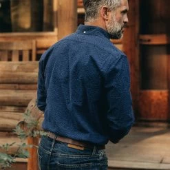 The Jack In Indigo Seersucker -Fashion Clothes workshop mens q420 jack indigo seersucker 006