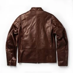The Band Collar Moto Jacket In Espresso Steerhide -Fashion Clothes workshop mens q420 moto band espresso 013