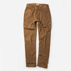 The Slim All Day Pant In Rustic Oak Organic Selvage -Fashion Clothes workshop mens q420 stetson allday rustic 011